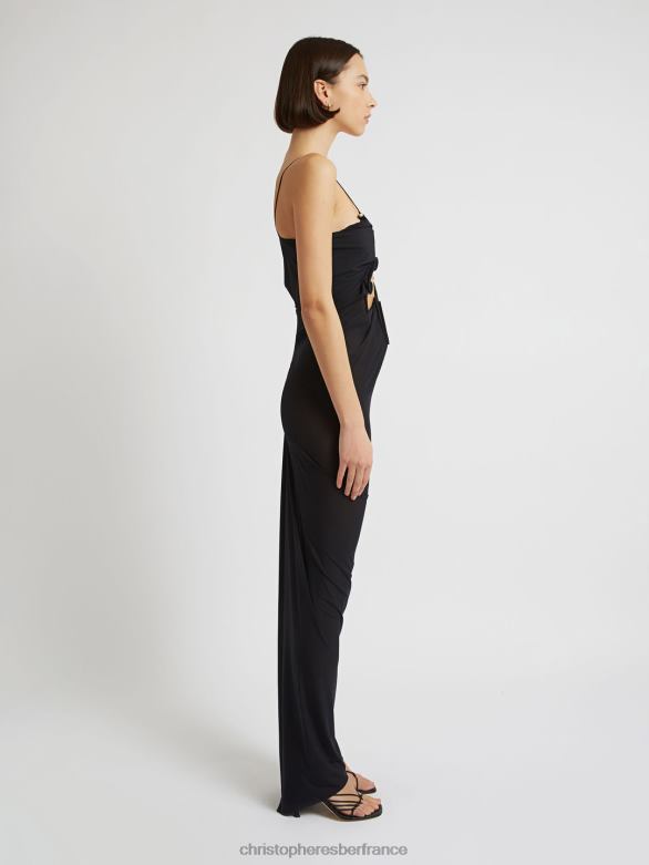 robe moulée Venus 4680H48 noir vêtements Christopher Esber