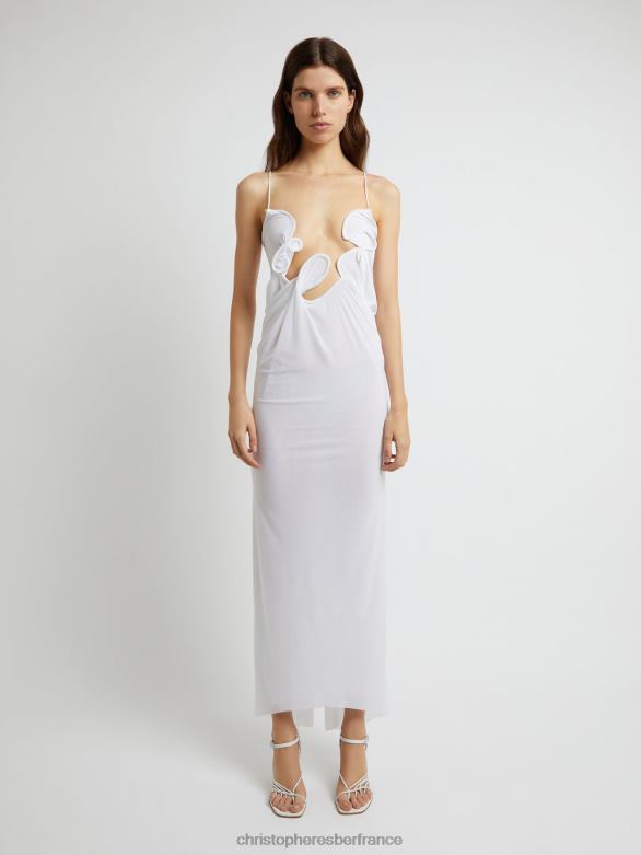 robe moulée Venus 4680H4 blanc vêtements Christopher Esber