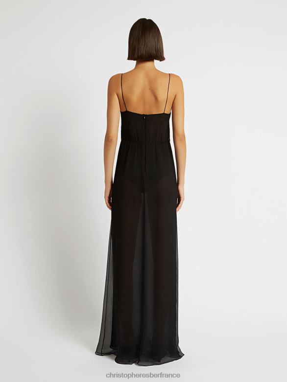 robe à soutien-gorge balconnet 4680H67 noir vêtements Christopher Esber