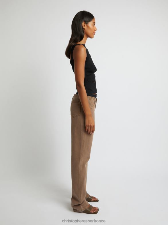 haut en maille fendu 4680H79 noir vêtements Christopher Esber