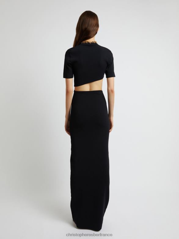 jupe colonne maparadita 4680H73 noir vêtements Christopher Esber