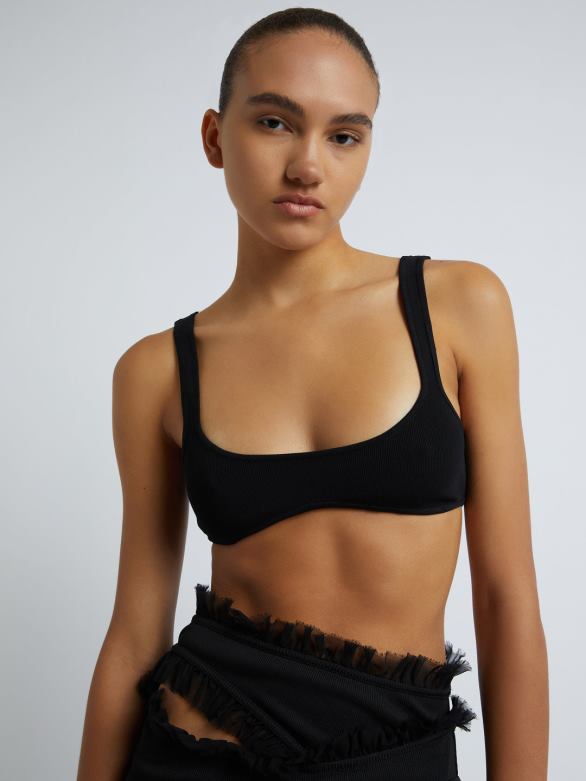 soutien-gorge en tricot minuscule 4680H78 noir vêtements Christopher Esber
