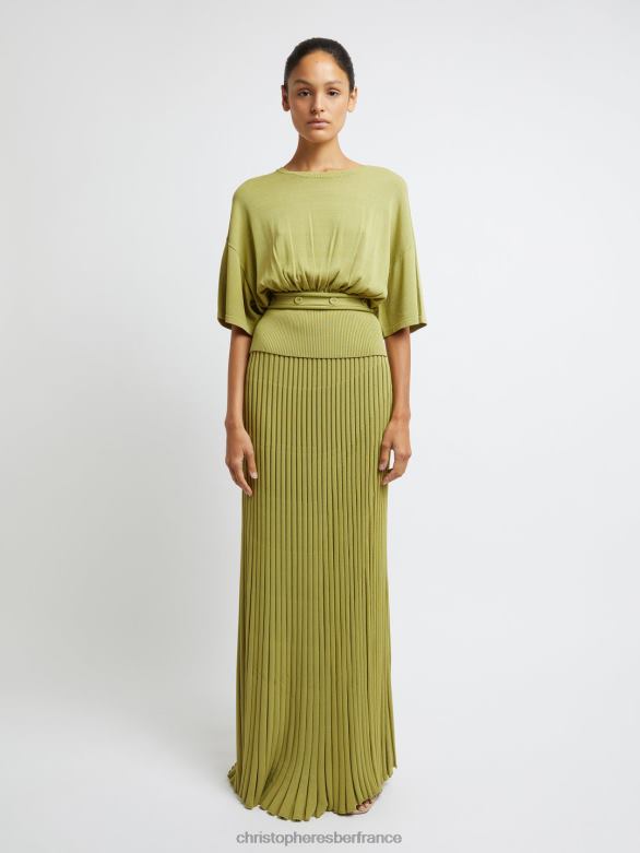 t-shirt déconstruit Lucette 4680H74 dypsis/vert vêtements Christopher Esber