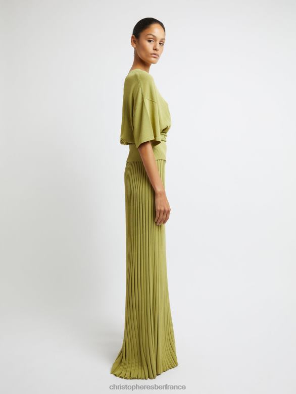 t-shirt déconstruit Lucette 4680H74 dypsis/vert vêtements Christopher Esber