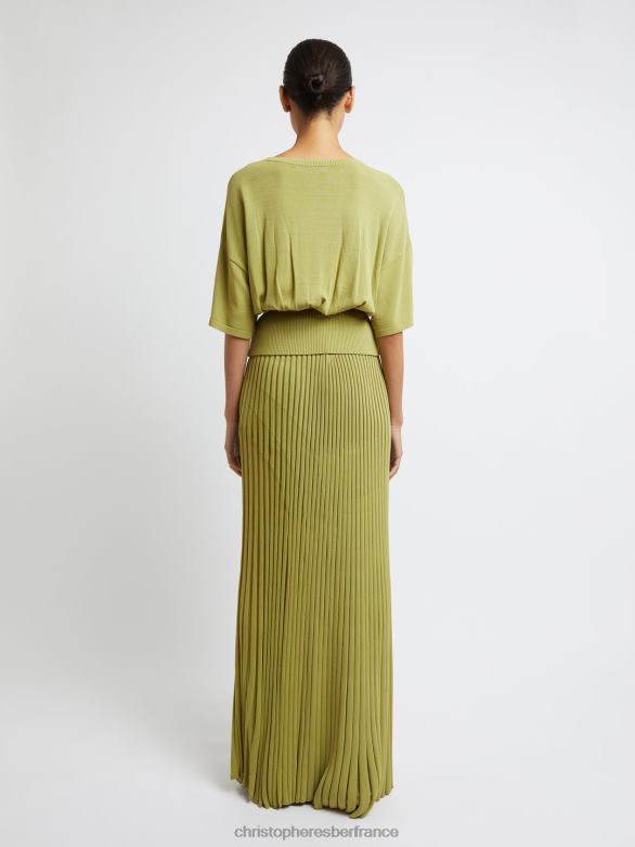 t-shirt déconstruit Lucette 4680H74 dypsis/vert vêtements Christopher Esber