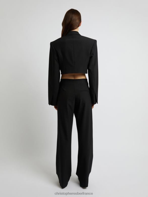 blazer court scylla 4680H168 noir vêtements Christopher Esber