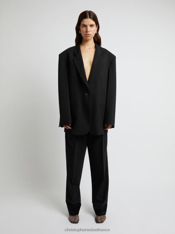 le blazer bermuda 4680H167 noir vêtements Christopher Esber